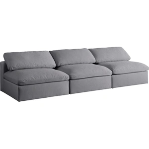 Meridian Furniture Serene 117-inch Linen Fabric Deluxe Comfort Modular Armless Sofa