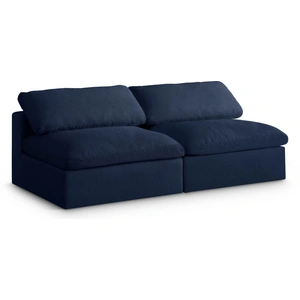 Meridian Furniture Serene 78-inch Linen Fabric Deluxe Comfort Modular Armless Sofa