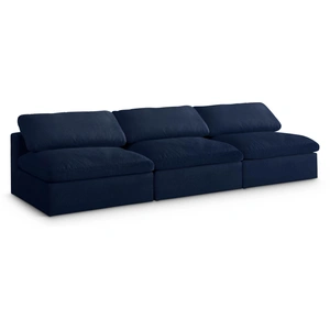 Meridian Furniture Serene 117-inch Linen Fabric Deluxe Comfort Modular Armless Sofa