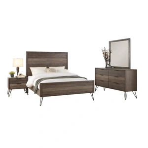 Homelegance Urbanite Wood Platform Bedroom Set, Brown/Grey