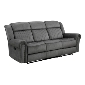 Homelegance Brennen Microfiber Double Reclining Sofa
