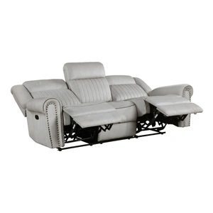 Homelegance Brennen Microfiber Double Reclining Sofa