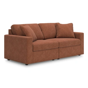 Ashley Furniture Modmax 2-Piece Polyester Modular Loveseat, Spice