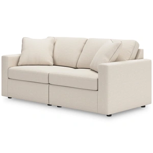 Ashley Furniture Modmax 2-Piece Polyester Modular Loveseat, Oyster