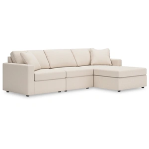 Ashley Furniture Modmax 3-Piece Polyester Sectional Sofa w/RAF Chaise, Oyster