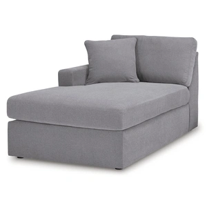 Ashley Furniture Modmax 4-Piece Polyester Sectional Sofa w/LAF Chaise & Storage Console, Granite