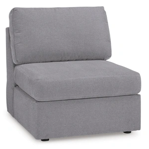 Ashley Furniture Modmax 6-Piece U-Shaped Polyester Sectional w/RAF Chaise & Audio Console, Granite