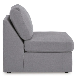 Ashley Furniture Modmax 6-Piece U-Shaped Polyester Sectional w/RAF Chaise & Storage Console, Granite