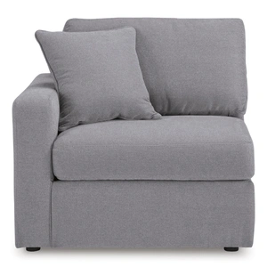 Ashley Furniture Modmax 6-Piece L-Shaped Polyester Sectional w/Storage Console & Armless Chair, Granite