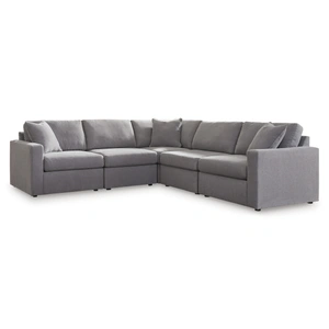 Ashley Furniture Modmax 5-Piece L-Shaped Polyester Sectional, Granite