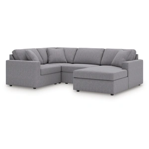 Ashley Furniture Modmax 4-Piece U-Shaped Polyester Sectional w/RAF Chaise, Granite