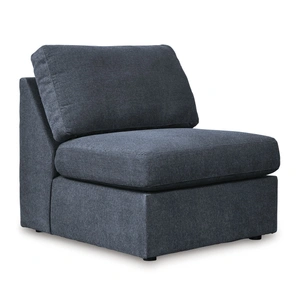 Ashley Furniture Modmax 7-Piece L-Shaped Polyester Sectional w/Storage Console & RAF Corner Chair, Ink