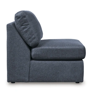 Ashley Furniture Modmax 6-Piece U-Shaped Polyester Sectional w/RAF Chaise, Storage Console & Armless Chair, Ink