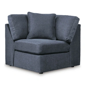 Ashley Furniture Modmax 7-Piece L-Shaped Polyester Sectional w/Storage Console & RAF Corner Chair, Ink