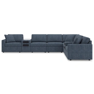 Ashley Furniture Modmax 8-Piece L-Shaped Polyester Sectional w/Audio Consoles, Ink