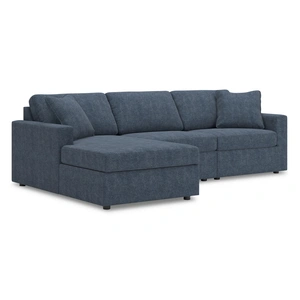 Ashley Furniture Modmax 3-Piece Polyester Sectional w/LAF Chaise, Ink