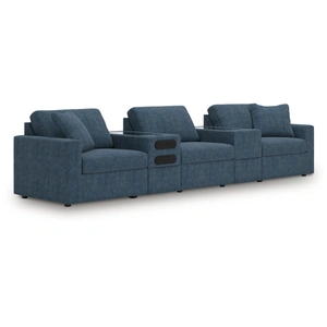 Ashley Furniture Modmax 5-Piece Polyester Modular Sofa w/Audio & Storage Consoles, Ink