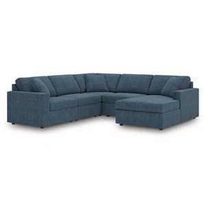 Ashley Furniture Modmax 5-Piece U-Shaped Polyester Sectional w/RAF Chaise, Ink