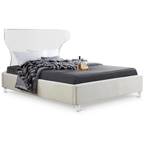 Meridian Furniture Ghost Velvet Bed