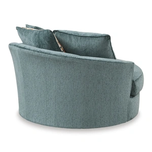 Ashley Furniture WRS Laylabrook Polyester Oversized Swivel Accent Chair, Teal