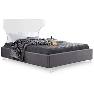 Meridian Furniture Ghost Velvet Bed
