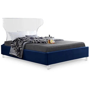 Meridian Furniture Ghost Velvet Bed