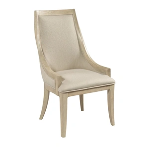 American Drew Lenox Chalon Fabric/Wood Dining Chair, Alabaster/Beige