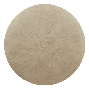 American Drew Lenox Plaza Round Wood/Metal Dining Table, Alabaster
