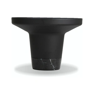 Mobital Spacer Round Aluminum/Marble End Table, Matte Black