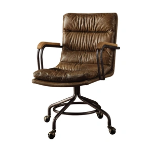 AF Modern Harith Top Grain Leather Executive Office Chair w/Footring