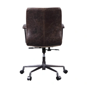 AF Modern Zooey Top Grain Leather Executive Office Chair, Distress Chocolate