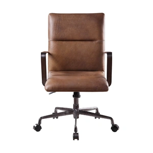 AF Modern Indra Top Grain Leather Executive Office Chair, Vintage Chocolate