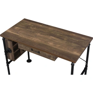 ACME Endang Wood/Metal Writing Desk, Weathered Oak/Black
