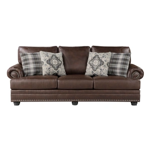 Homelegance Franklin Microfiber Sofa, Dark Brown