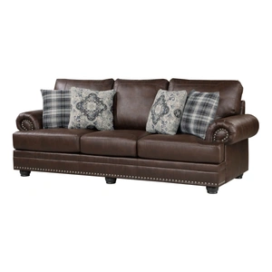 Homelegance Franklin Microfiber Sofa, Dark Brown