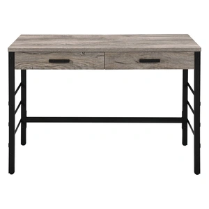 ACME Disho Wood Veneer/Metal Writing Desk, Light Weathered Oak/Black