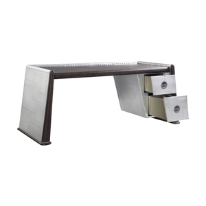 AF Modern Brancaster 92855 Top Grain Leather/Aluminum Desk