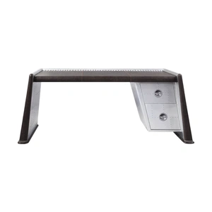AF Modern Brancaster 92855 Top Grain Leather/Aluminum Desk