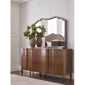 American Drew Vantage Rectangular Wood Landscape Mirror, Walnut