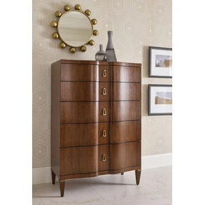 American Drew Vantage Stafford Wood Chest w/5 Drawers, Walnut