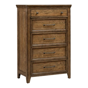 Liberty Furniture Carolina Park Wood 5-Drawer Chest, Amber Brown