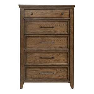 Liberty Furniture Carolina Park Wood 5-Drawer Chest, Amber Brown
