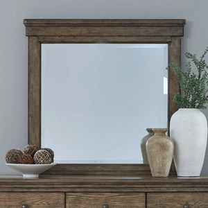 Liberty Furniture Carolina Park Rectangular Wood Mirror, Amber Brown