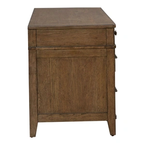 Liberty Furniture Carolina Park Wood 7-Drawer Jr Executive Credenza, Amber Brown
