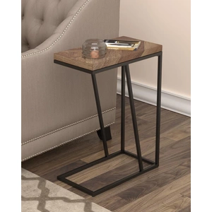 Coaster Sergio Chevron Rectangular Accent Table, Tobacco