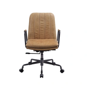 ACME Eclarn Top Grain Leather Office Chair, Rum
