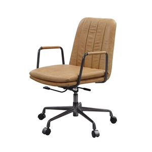 ACME Eclarn Top Grain Leather Office Chair, Rum