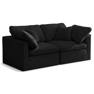 Meridian Furniture Plush 70-inch Velvet Standard Comfort Modular Sofa