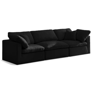Meridian Furniture Plush 105-inch Velvet Standard Comfort Modular Sofa