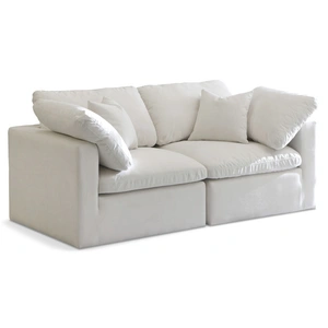 Meridian Furniture Plush 70-inch Velvet Standard Comfort Modular Sofa